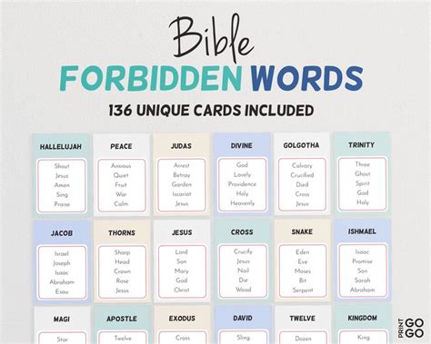 Christian Games Have A Blast Playing Bible Forbidden Words Taboo