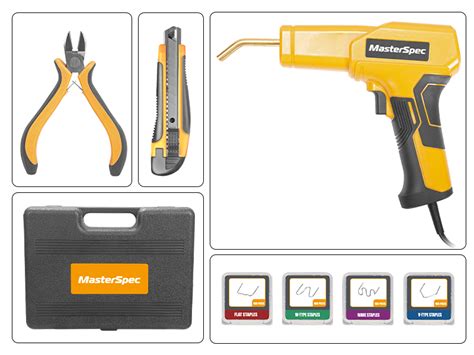 MasterSpec W Hot Stapler Plastic Welding Gun Car Bumper Repair Kit Fast Heating Plastic Welder
