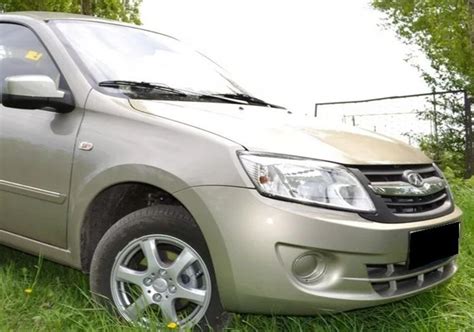 Бампер передний Лада Гранта ВАЗ 2190 СЕРЫЙ БАЗАЛЬТ-242 (2011-2015 г ...