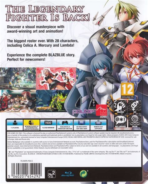 Blazblue Chrono Phantasma Extend Box Cover Art Mobygames