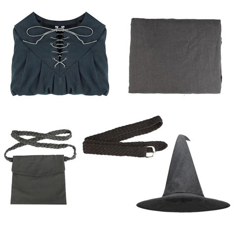 Gandalf The Grey Costume Cosplay Mens Halloween Party Outfits Wig Hat