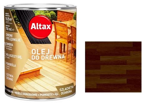 ALTAX OLEJ DO DREWNA I TARASÓW 0 75L PALISANDER ANGIELSKI 45 55