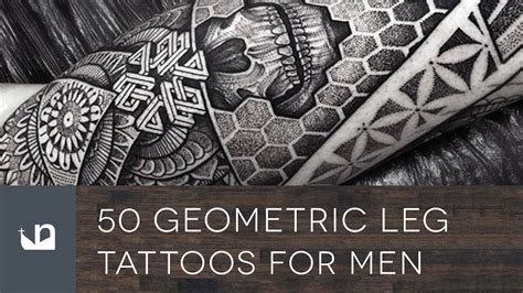geometric leg tattoos  men youtube