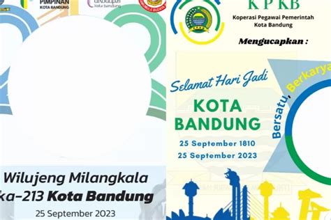 Link Twibbon Gratis Rayakan Hut Kota Bandung Ke Pada September