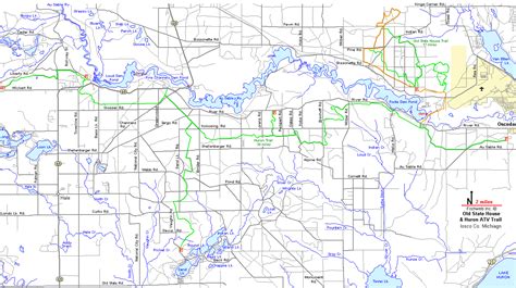 Huron Michigan Orv Trail ©dmg Oscoda West Map Map