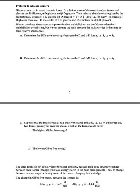 Solved Problem 2: Glucose isomers Glucose can exist in many | Chegg.com