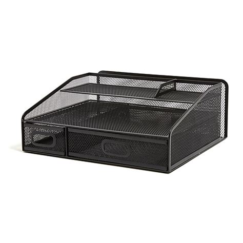 Tru Red™ 6 Compartment Wire Mesh Accessory Holder Matte Black Tr57539