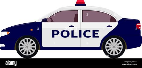 Vector Illustration Of A Cartoon Police Car Stock Vector Art And Illustration Vector Image