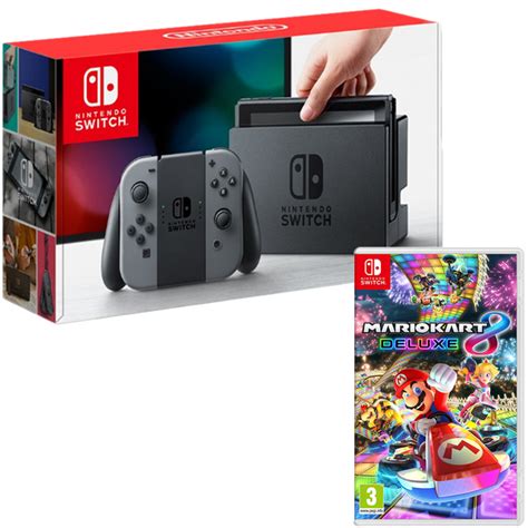 Pack Nintendo Switch Grise Mario Kart 8 Deluxe à 345 euros