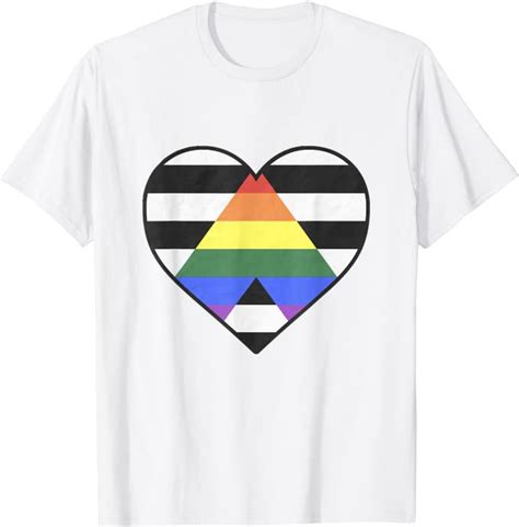 LGBT Gay Pride Ally Flag Love Heart LGBT Ally Shirts Pride Shirts Lgbt Ally Shirts