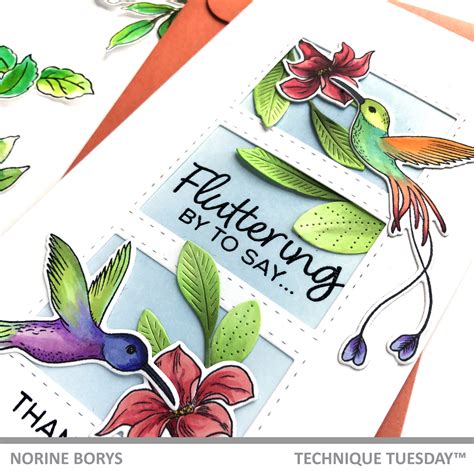 Technique Tuesday Happy Hummingbirds Card – Velvetlemon