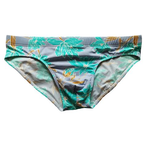 Daily Swim Trunks Swimwear Big Pouch Cup Bikini Briefs Printed Sexy Surf Swimwear Brand New