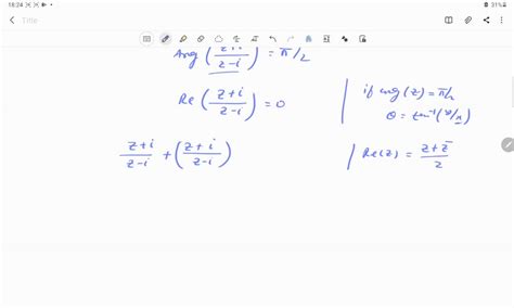 Solved The Locus Of The Complex Number Z In An Argand Plane Satisfying