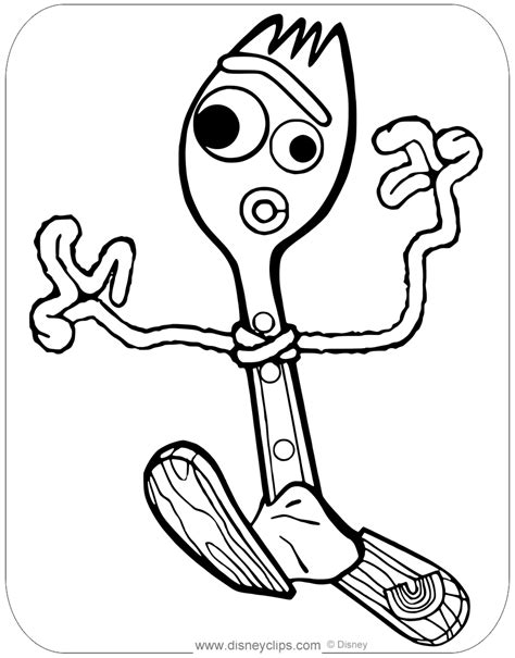Free Printable Forky Coloring Pages