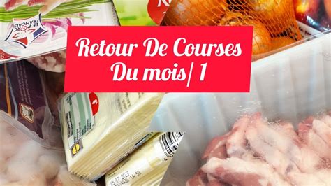 Retour De Courses Courses Du Mois 1 YouTube