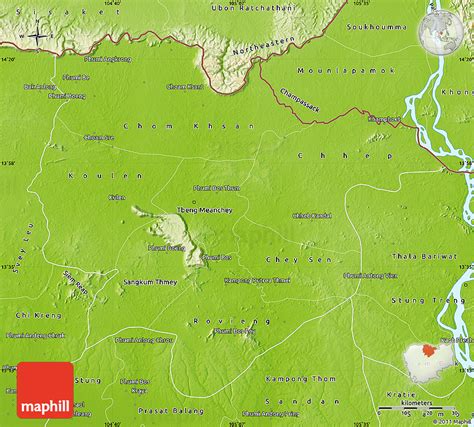 Physical Map Of Preah Vihear