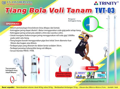 Tiang Bola Voli Tanam Trinity TVT 03 CV JAYA BERSAMA