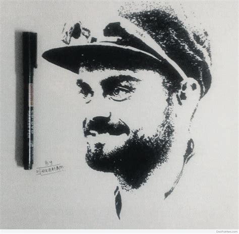 Ink Painting of Virat Kohli - Desi Painters