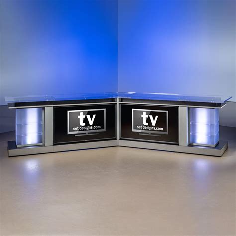 Five Piece Modular News Desk – TVsetdesigns.com