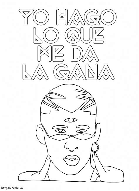 Bad Bunny 6 Coloring Page