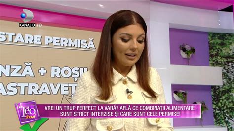 Teo Show Vrei Un Trup Perfect De Vara Sonia Burtic Te Invata Ce