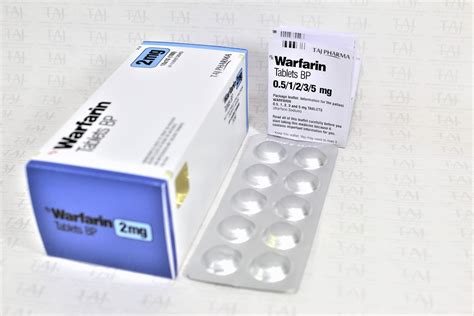 Warfarin Tablets 2mg Manufacturers & Suppliers in India - Taj Generics