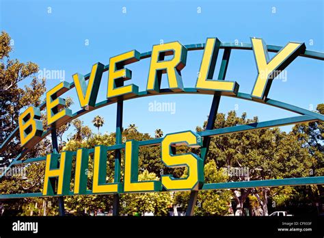 Beverly Hills Sign Beverly Hills Los Angeles California Usa United