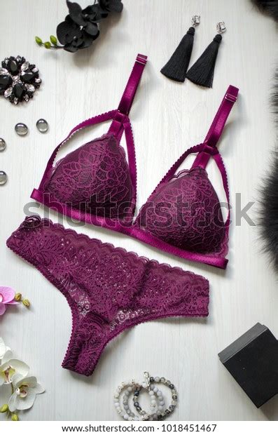 Sexy Burgundy Lingerie Set On White Stock Photo Shutterstock