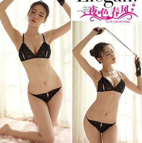 Sexy Woman Black Pink Lace Erotic Bikini Bra And Panties Lingerie Two Piece Suit Lazada Ph