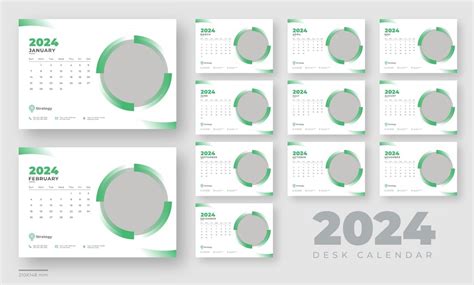 Premium Vector | Desk calendar 2024 planner template corporate desk ...