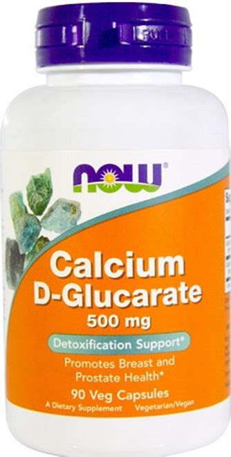 Now Calcium D Glucarate 500 Mg Veg Capsules 90