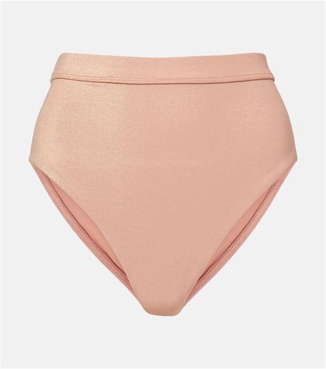 Culotte de bikini Everley en lamé en rose Zimmermann Mytheresa