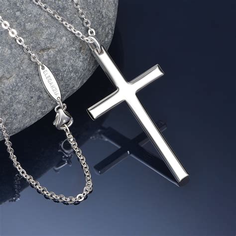 Christian Cross Necklaces For Men Silver 24 Inch Uyvsi