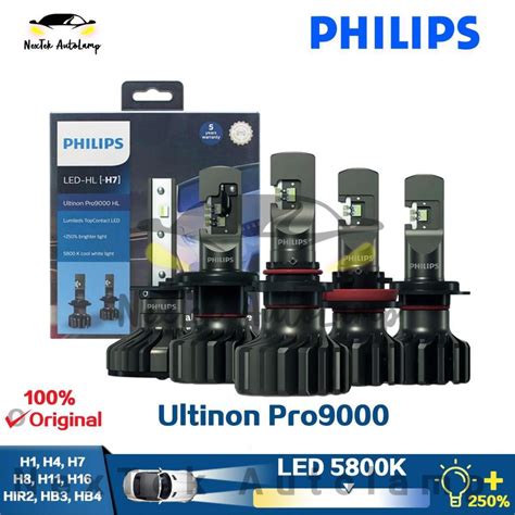 Philips Ultinon Pro9000 LED H1 H4 H7 H8 HB3 HB4 HIR2 12V 5800K ...