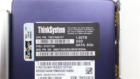 Lenovo ThinkSystem 01GT756 7SD7A05757 3 5 1 92TB SATA 6Gb Hot Swap SSD EBay