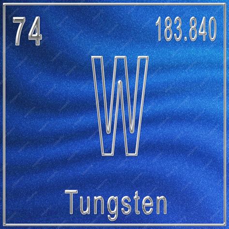 O Que E Tungstênio - Elemento químico de tungstênio, sinal com número atômico e peso atômico ...
