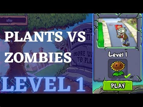 plants vs zombies offline gameplay lvl 1 - YouTube