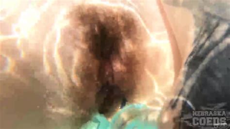 Brilla Underwater Jacuzzi Masturbating With Hairy Pussy