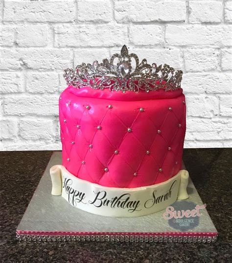 Hot Pink Quilted Princess Birthday Cake