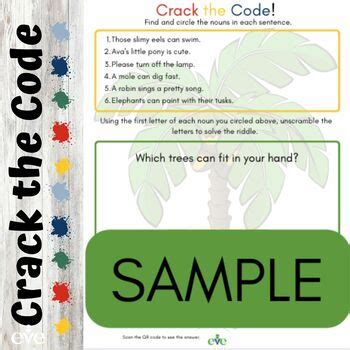 Crack The Code With Qr Code Nouns By Enriched Education Tpt