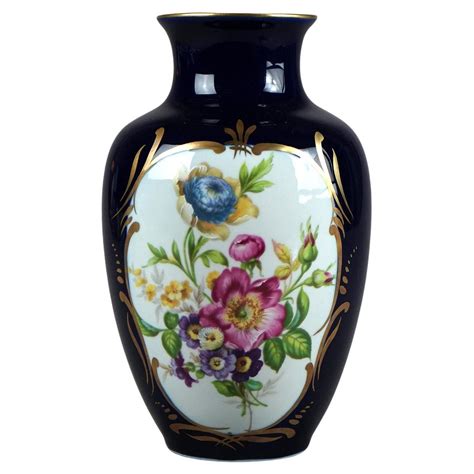 Antique French Limoges Ball and Potter Hand Painted Floral and Gilt