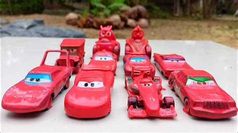 Disney Pixar Cars Fall Into The Water Lightning McQueen Sally Carrera