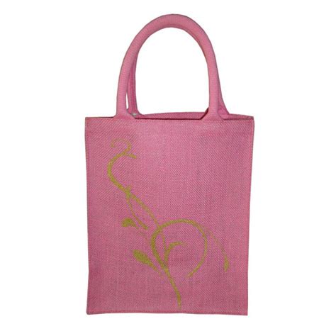 Available In All Color Pp Laminated Jute Bag With Metal Press Button On