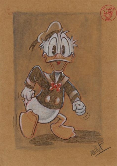 Donald Duck Original Signed Sketch Drawing By Millet Catawiki