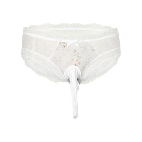 Freebily Slip Dentelle Homme Floral Taille Basse Bulge Poche Sissy Lingerie Boxer Sous V Tement