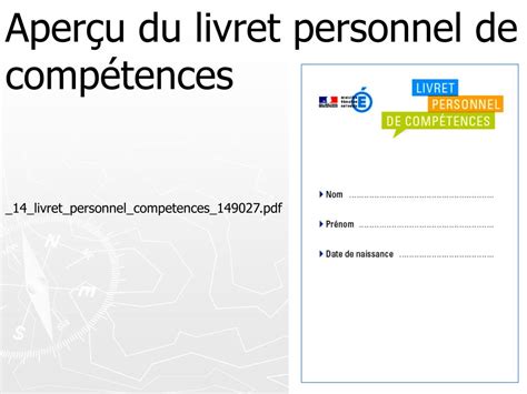 Socle Commun Et Livret Personnel De Comp Tences