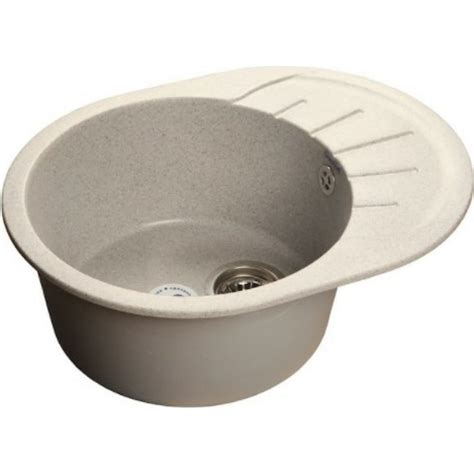 Композитная мойка GRANFEST Rondo GF-R580L 579х445 серый 310, круглая с ...
