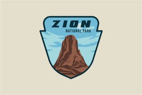 Zion National Park Emblem Vector Design Graphic By Uzumakyfaradita · Creative Fabrica