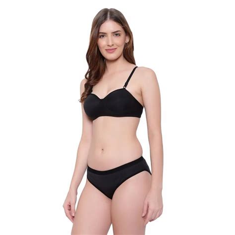 Women Half Coverage Soft Padded Black Lingerie Set At Rs Piece Shastri Nagar New Delhi