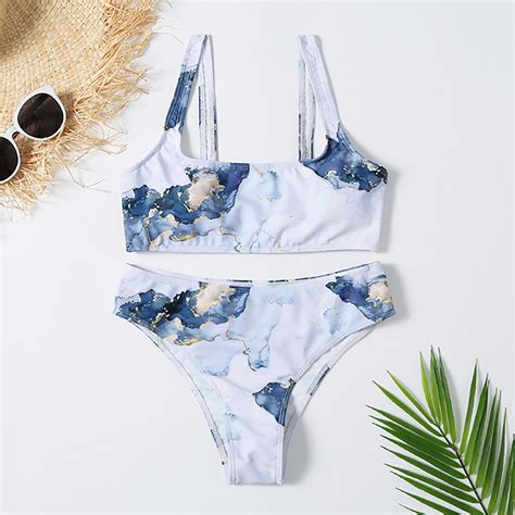 Swimsuit Sexy Tie Dye Print Bikini Set Swimwea Grandado